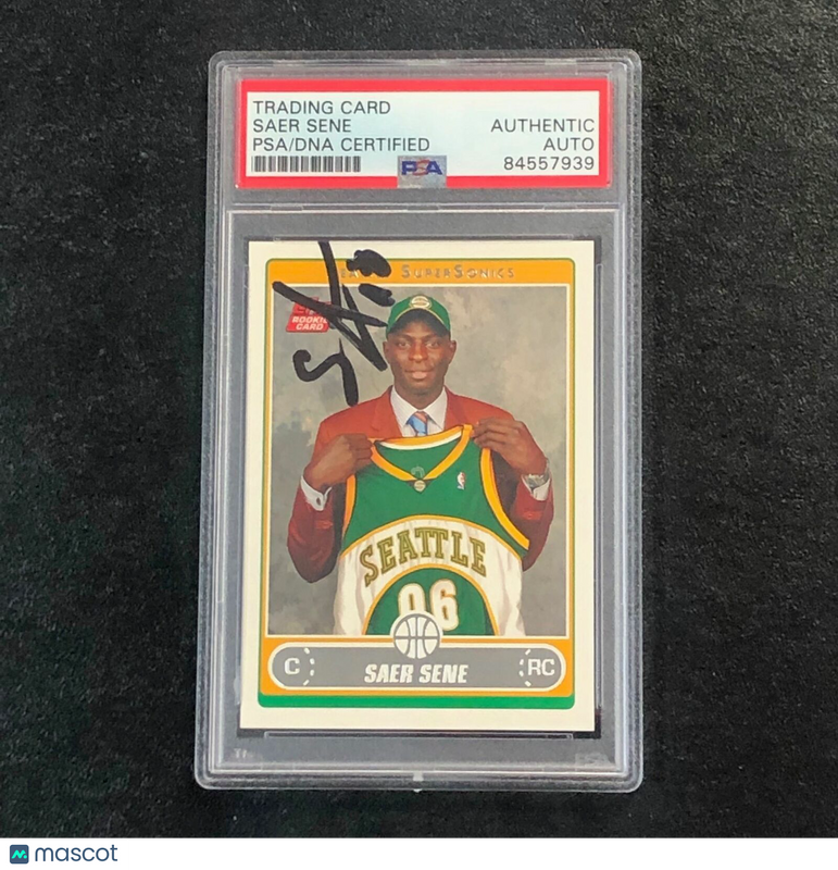 2006-07 Topps #254 Saer Sene Signed Card AUTO PSA Slabbed RC Sonics