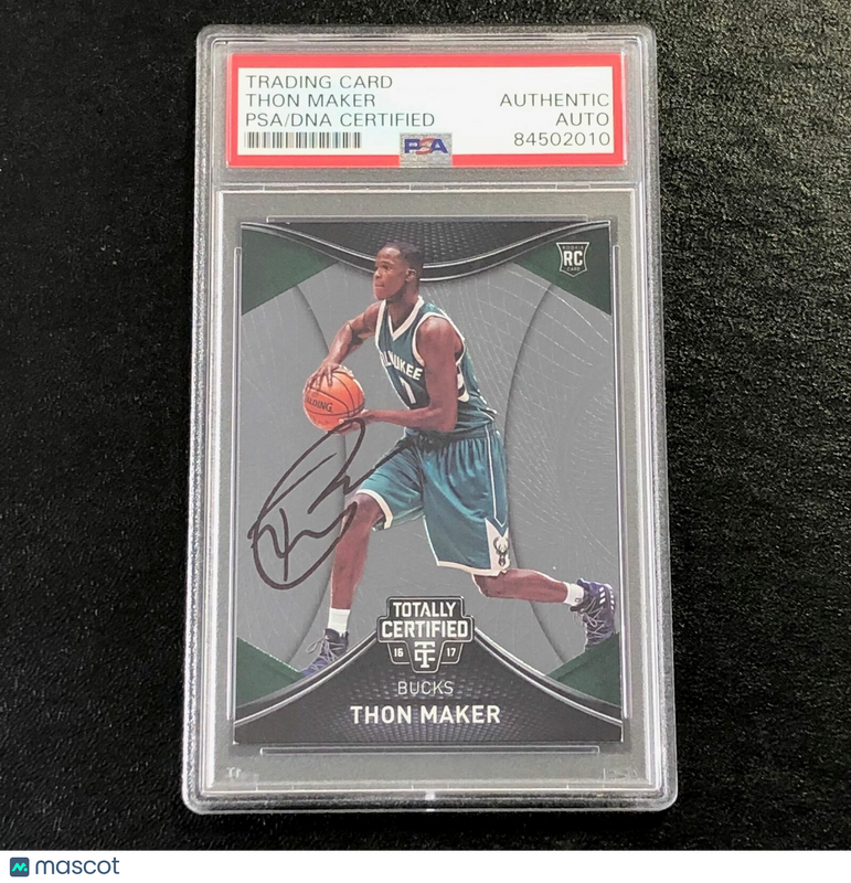 2016-17 Panini Totally Certified #109 THON MAKER Signed Card AUTO PSA/DNA Slabbe