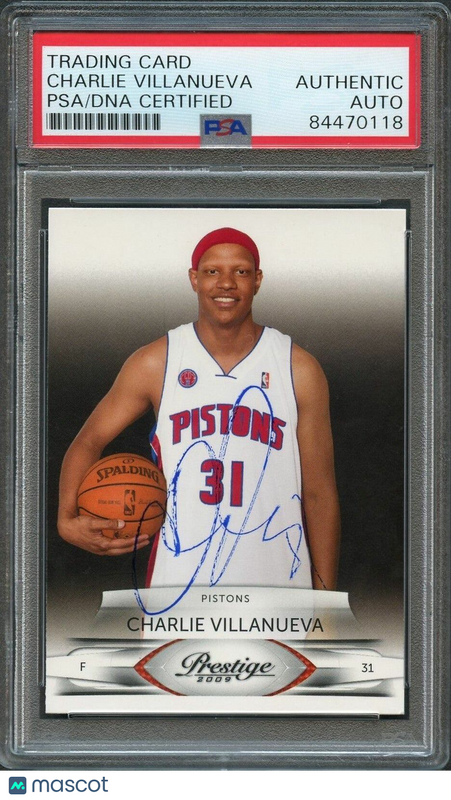 2009-10 Panini Prestige #58 Charlie Villanueva Signed Card AUTO PSA/DNA Slabbed