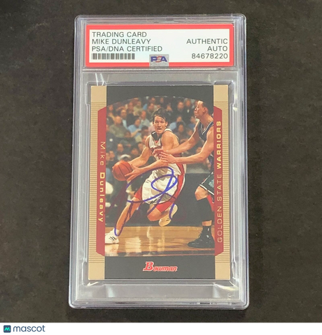 2004-05 Bowman #35 Mike Dunleavy Signed Card AUTO PSA Warriors