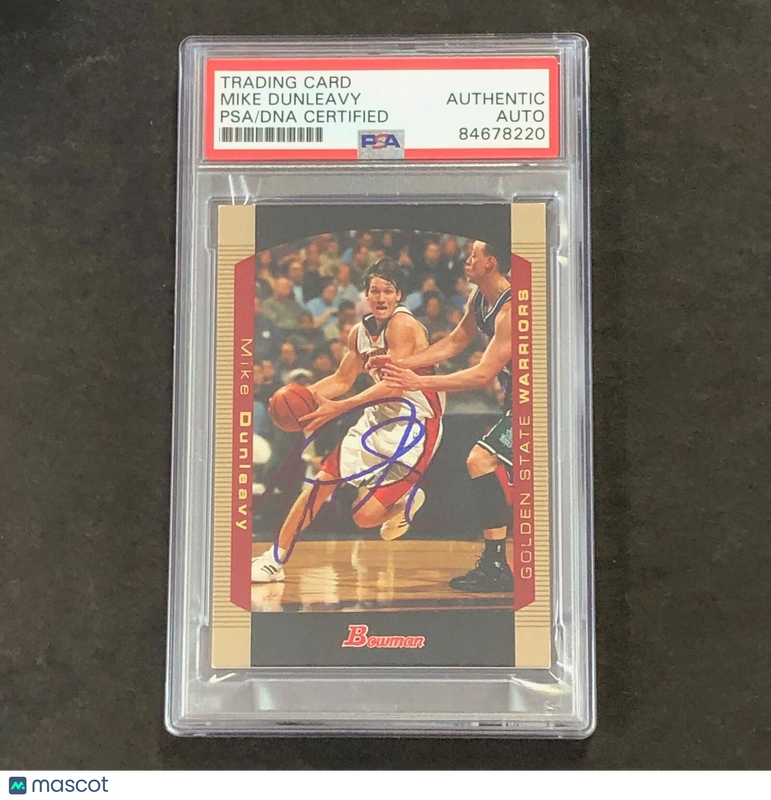 2004-05 Bowman #35 Mike Dunleavy Signed Card AUTO PSA Warriors
