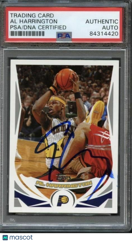 2004-05 Topps #59 Al Harrington Signed Card AUTO PSA Slabbed