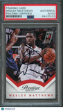 2013-14 Panini Prestige #24 Wesley Matthews Signed Card AUTO PSA Slabbed