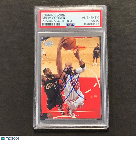 2008-09 Upper Deck #4 Drew Gooden Signed Card AUTO PSA/DNA Slabbed Bulls