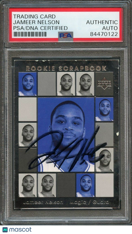 2004-05 Upper Deck Rookie Scrapbook #RS10 JAMEER NELSON Signed Card AUTO PSA Sla