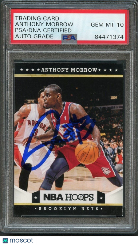 2012-13 NBA Hoops #11 Anthony Morrow Signed Card AUTO 10 PSA Slabbed Nets