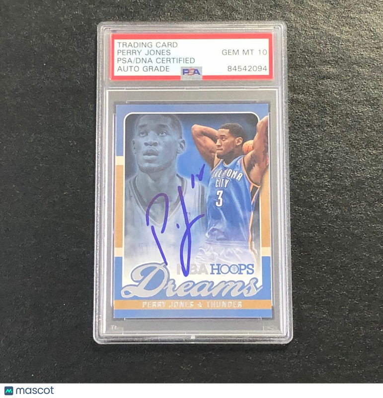 2013-14 NBA Hoops Dreams #25 Perry Jones Signed Card AUTO 10 PSA Slabbed Thunder