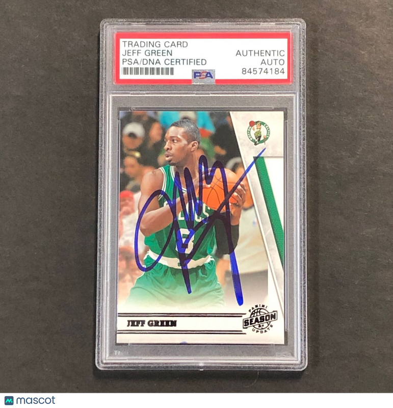 2010-11 Panini Season Update #2 Jeff Green Signed Card AUTO PSA/DNA Slabbed Celt