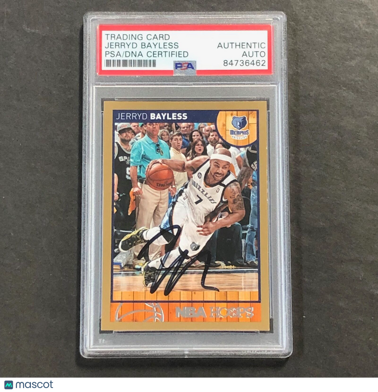 2013-14 Panini NBA Hoops #253 Jerryd Bayless Signed Card AUTO PSA Slabbed Grizzl