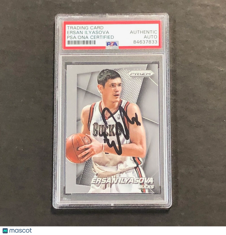 2014-15 Panini Prizm #33 Ersan Ilyasova Signed Card AUTO PSA Slabbed Bucks
