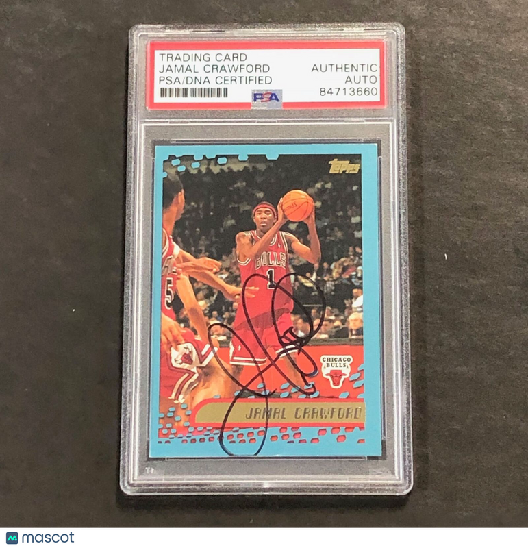 2001-02 Topps Basketball #99 Jamal Crawford Signed Card AUTO PSA Slabbed Bulls