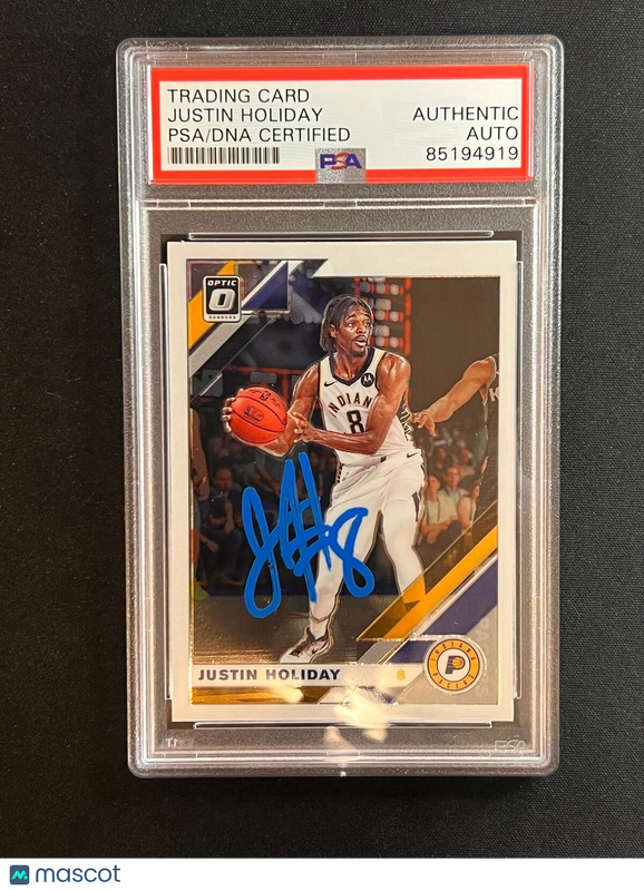 2019-20 Panini Donruss Optic #128 Justin Holiday Signed Card AUTO PSA Slabbed Bu