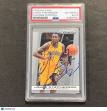2013-14 Panini Prizm #29 Lance Stephenson Signed Card AUTO PSA Slabbed Pacers