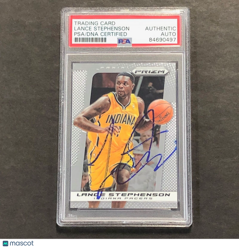 2013-14 Panini Prizm #29 Lance Stephenson Signed Card AUTO PSA Slabbed Pacers