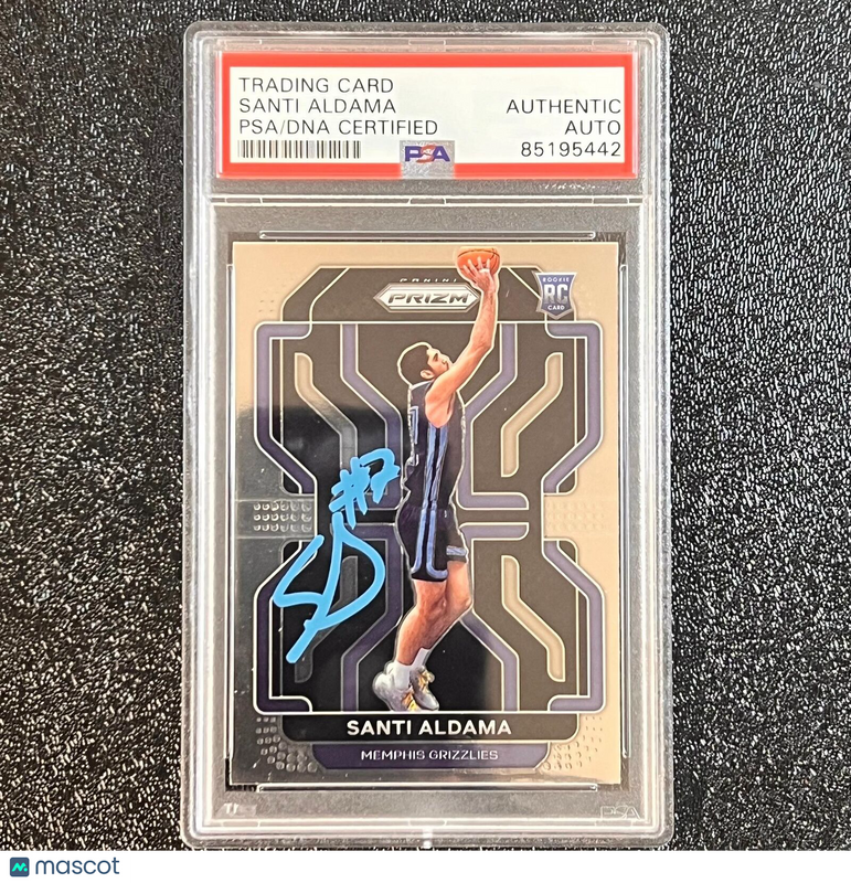 2021-2022 Panini Prizm #276 Santi Aldama Signed Card AUTO PSA Slabbed Grizzlies