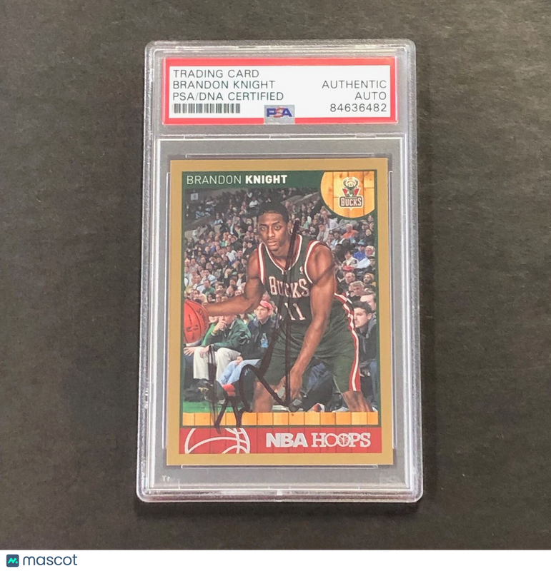 2013-14 NBA Hoops #159 Brandon Knight Signed Card AUTO PSA Slabbed Bucks