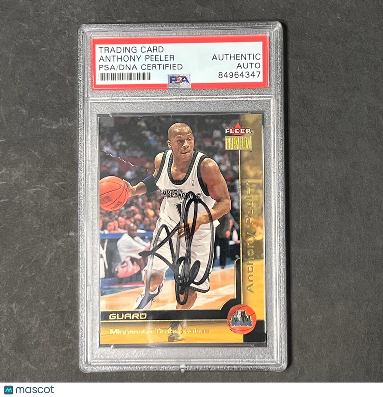 2000-01 Fleer Premium #66 Anthony Peeler Signed Card AUTO PSA Slabbed Timberwolv