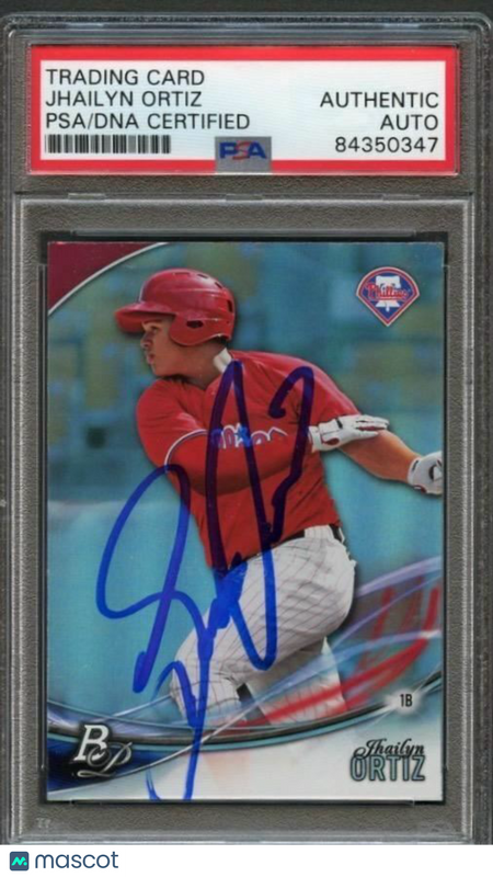 2016 Bowman Platinum #TP-JO Jhailyn Ortiz Signed Card PSA Slabbed Auto Phillies