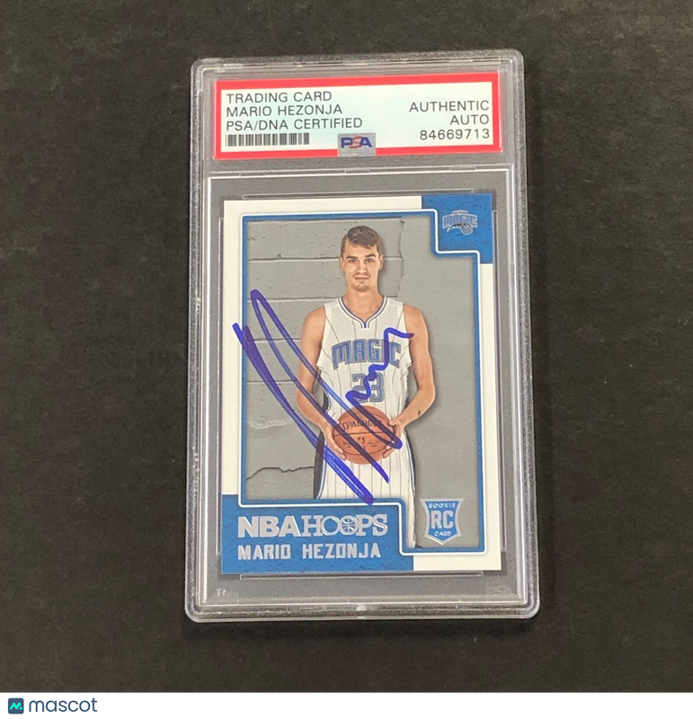 2015-16 NBA Hoops #285 Mario Hezonja Signed Rookie Card AUTO PSA/DNA Slabbed RC
