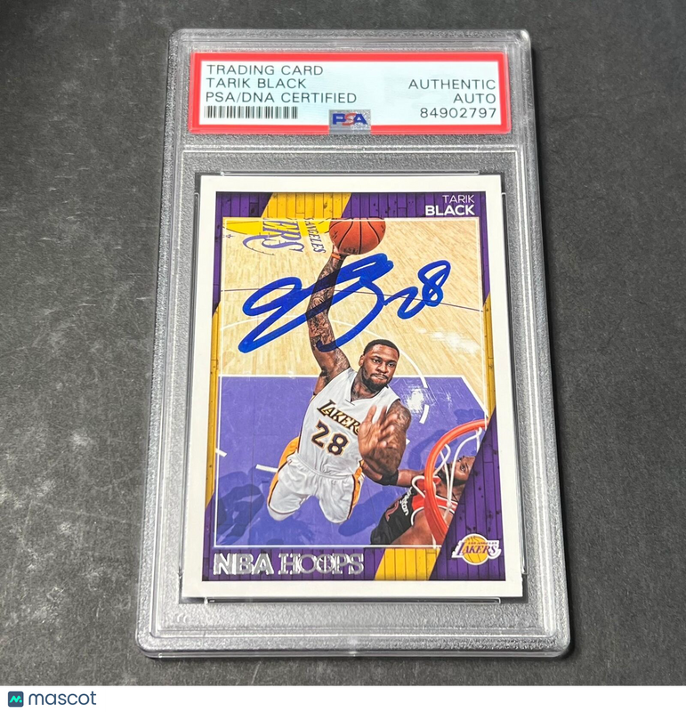2016-17 Panini Hoops #205 Tarik Black Signed Card AUTO PSA Slabbed Lakers