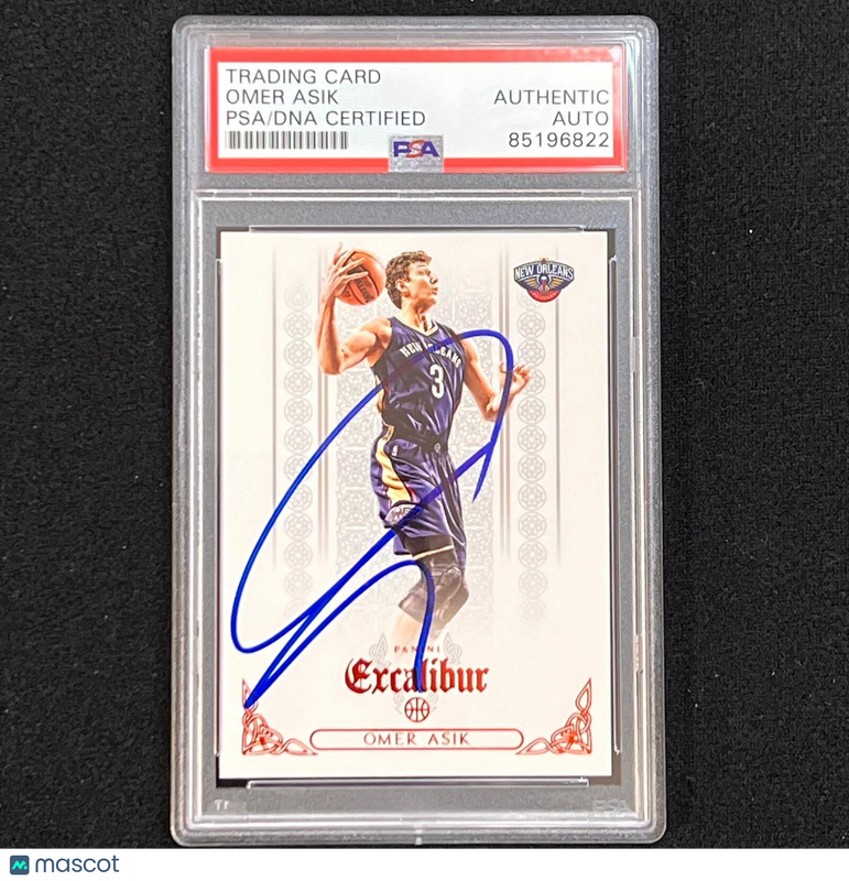 2014-15 Panini Excalibur #145 Omer Asik Signed Card AUTO PSA/DNA Slabbed Pelican