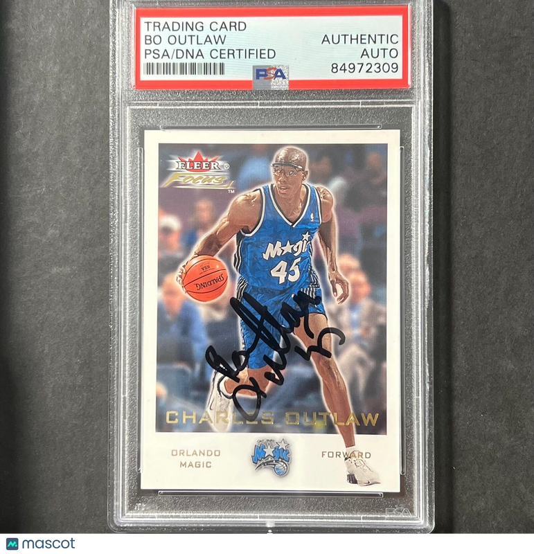2000-01 Fleer Focus #132 Charles Outlaw Signed Card AUTO PSA Slabbed Magic