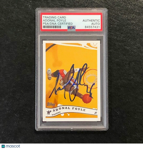 2005-06 Topps #152 Adonal Foyle Signed Card AUTO PSA Slabbed Warriors