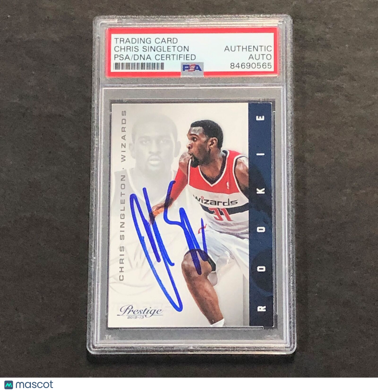 2012-13 Panini Prestige #179 Chris Singleton Signed Card AUTO PSA Slabbed RC Wiz