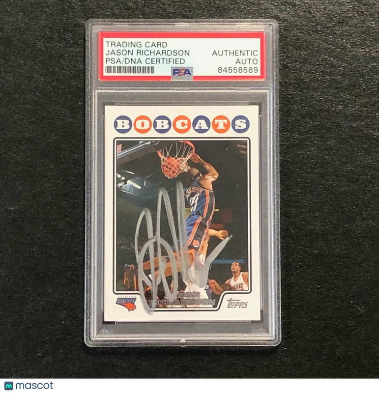 2008 Topps #123 Jason Richardson Signed Card AUTO PSA Slabbed Bobcats