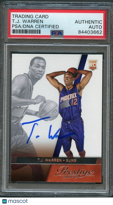 2014-15 Panini Prestige #173 TJ WARREN Signed Rookie Card AUTO PSA Slabbed RC Su