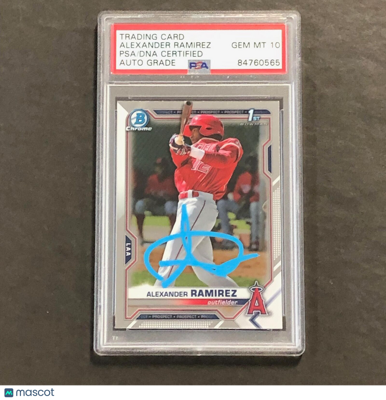 2021 Bowman Chrome #BCP-145 Alexander Ramirez Signed Card Auto 10 PSA Slabbed An
