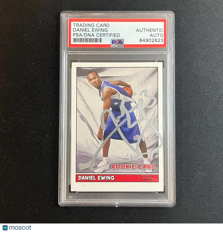2005-06 Topps Bazooka Rookie Card #172 Daniel Ewing Signed Card PSA Slabbed Clip