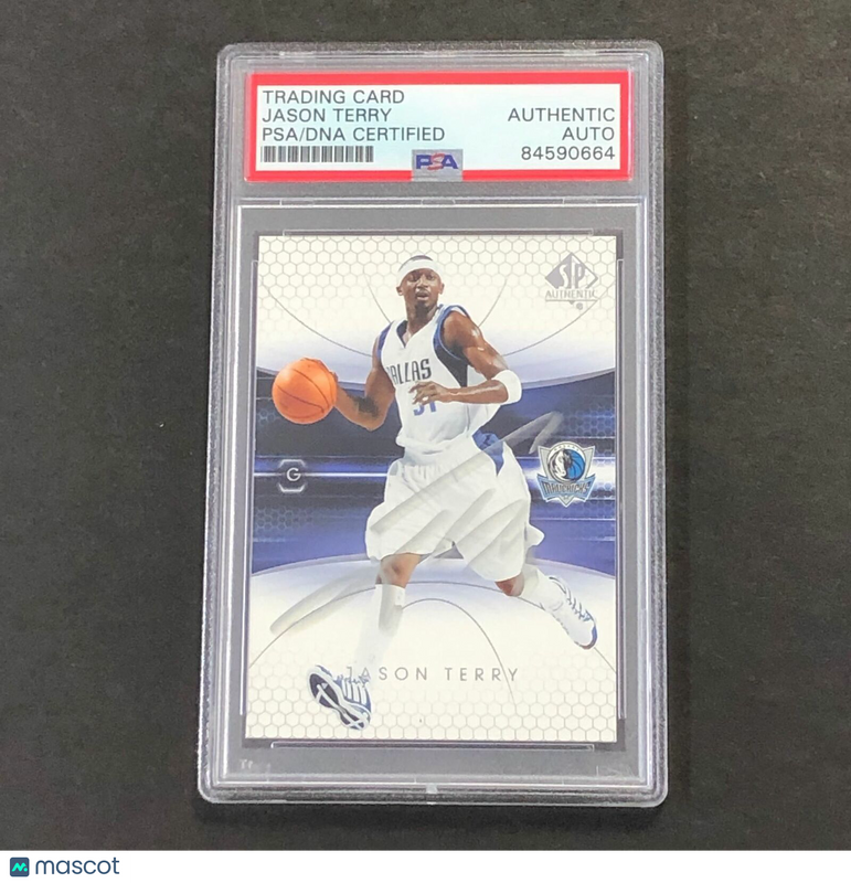 2004-05 SP Authentic #17 Jason Terry Signed Card AUTO PSA Slabbed Mavericks