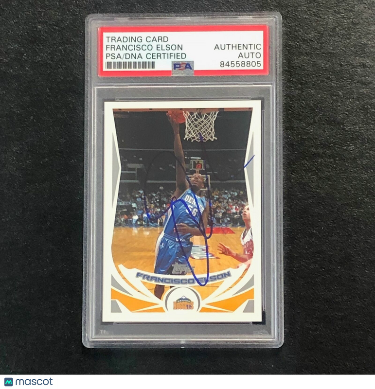 2004-05 Topps #165 Francisco Elson Signed Card Auto PSA Slabbed Nuggets