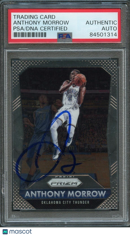 2015-16 Panini Prizm #156 ANTHONY MORROW Signed Card AUTOGRAPHED PSA Slabbed Thu