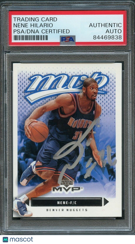 2003-04 Upper Deck MVP #36 Nene Signed AUTO PSA Slabbed Nuggets