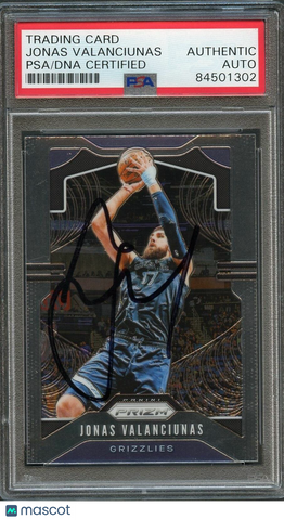 2019-20 Panini Prizm #229 Jonas Valanciunas Signed Card AUTO PSA Slabbed Grizzli