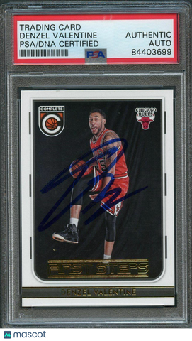 2016-17 Panini Complete #2 Denzel Valentine Signed Card AUTO PSA Slabbed