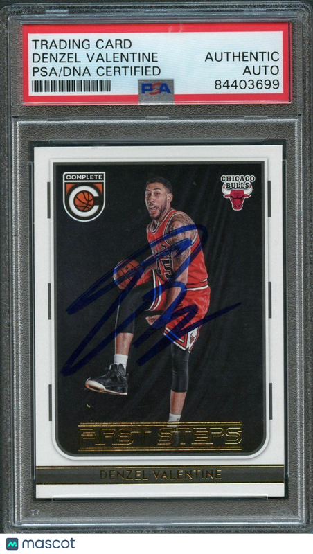 2016-17 Panini Complete #2 Denzel Valentine Signed Card AUTO PSA Slabbed