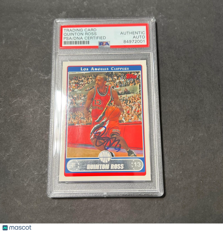 2006-07 Topps Basketball #144 Quinton Ross Signed Card AUTO PSA Slabbed Clippers