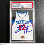 2010-11 Panini Threads #18 Evan Turner Signed Card AUTO PSA Slabbed 76ers