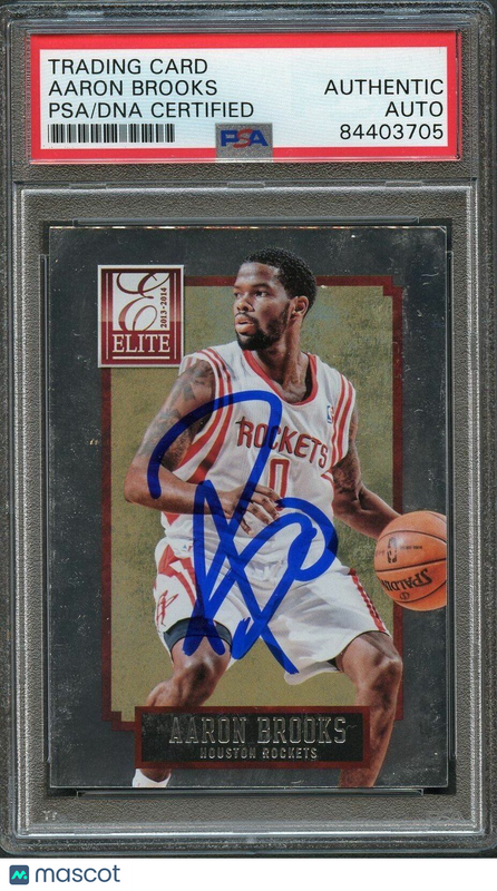 2013-14 Elite Basketball #190 Aaron Brooks Signed Card AUTO PSA Slabbed Rockets