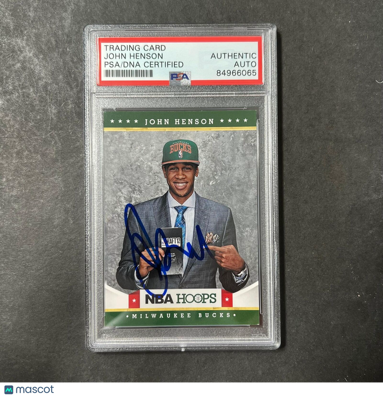 2012-13 NBA Hoops #287 John Henson Signed Card AUTO PSA Slabbed
