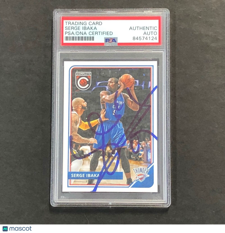 2015-16 Panini Complete #137 Serge Ibaka Signed Card AUTO PSA Slabbed Thunder