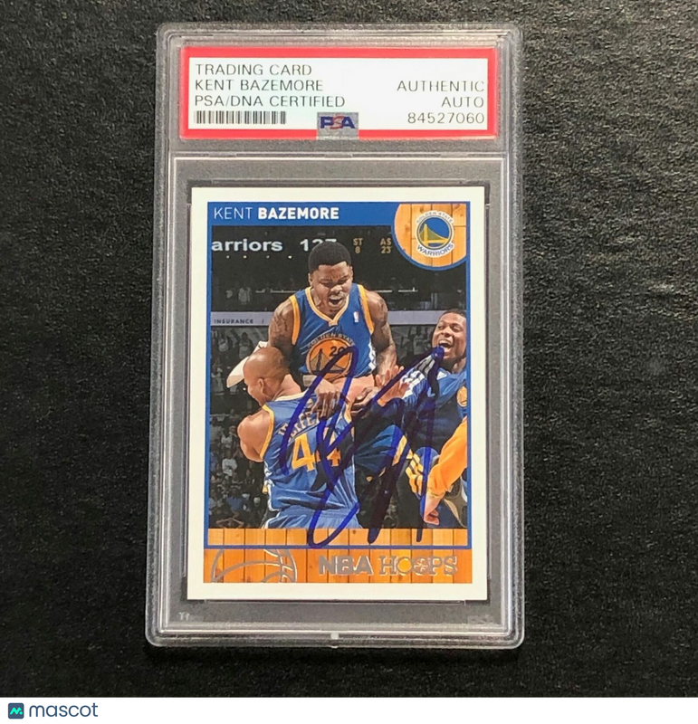 2013-14 NBA Hoops #119 KENT BAZEMORE Signed Card AUTO PSA Slabbed Warriors