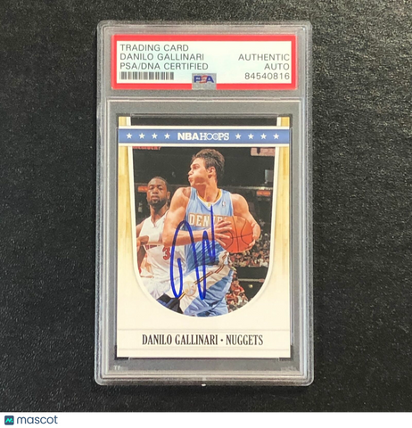 2011-12 NBA Hoops #48 Danilo Gallinari Signed Auto PSA Slabbed Nuggets