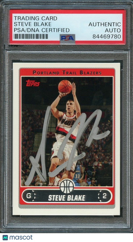 2006 Topps #87 Steve Blake Signed Card AUTO PSA Slabbed Trail Blazers