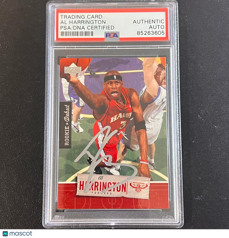 2005-06 Upper Deck #3 Al Harrington Signed Card AUTO PSA Slabbed Hawks