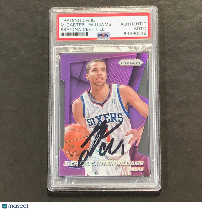 2013-14 Panini Prizm #118 Michael Carter-Williams Signed Card AUTO PSA Slabbed 7