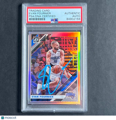 2019-20 Panini Optic #15 Evan Fournier Signed Card AUTO PSA Slabbed Magic